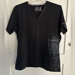 New Balance Black V-Neck Graphic Tee